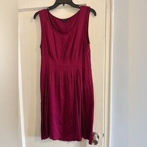 Elegant Deep Pink Sleeveless Dress